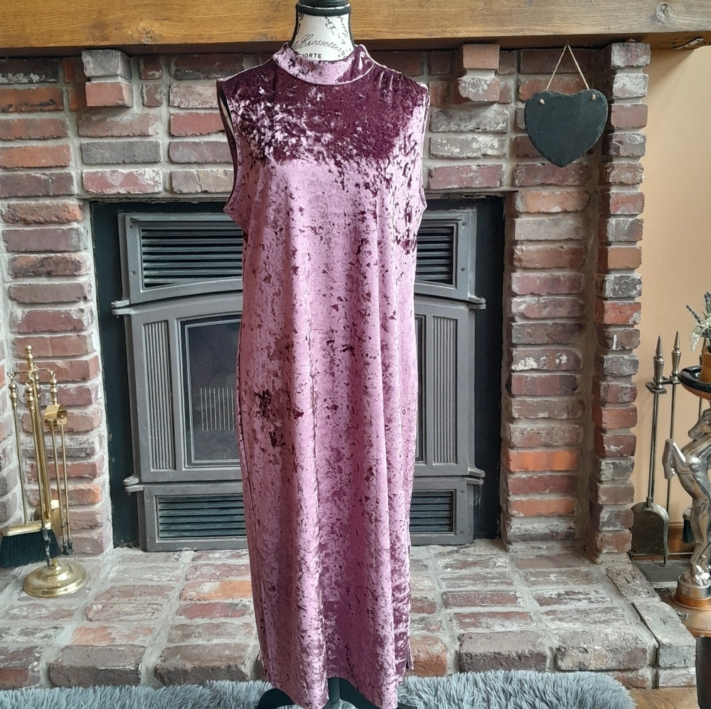 Michael Kors Velvet Dress in Mauve